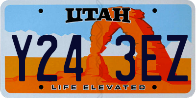 UT license plate Y243EZ