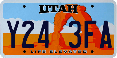 UT license plate Y243FA