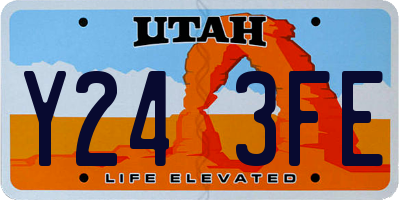 UT license plate Y243FE