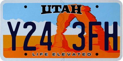 UT license plate Y243FH