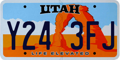 UT license plate Y243FJ