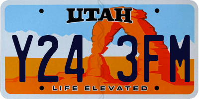 UT license plate Y243FM