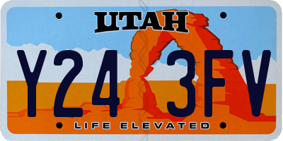 UT license plate Y243FV