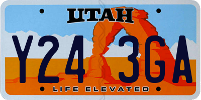 UT license plate Y243GA