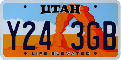 UT license plate Y243GB