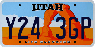 UT license plate Y243GP