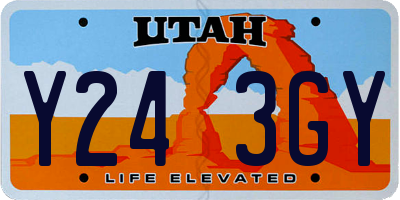 UT license plate Y243GY