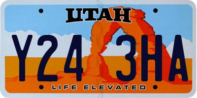 UT license plate Y243HA
