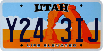 UT license plate Y243IJ