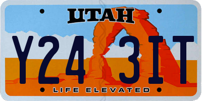 UT license plate Y243IT