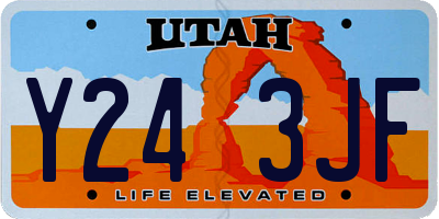 UT license plate Y243JF