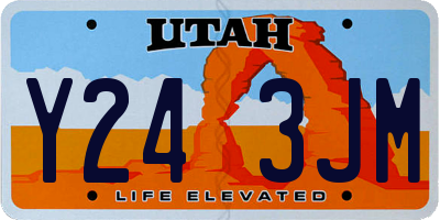 UT license plate Y243JM
