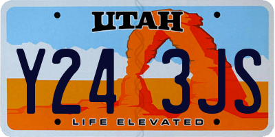 UT license plate Y243JS