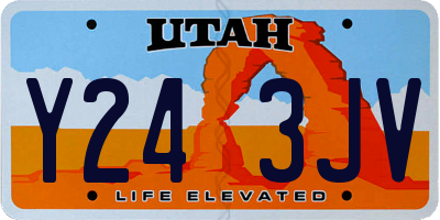 UT license plate Y243JV