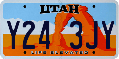 UT license plate Y243JY