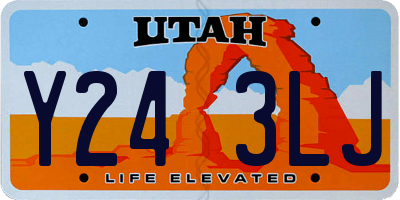 UT license plate Y243LJ