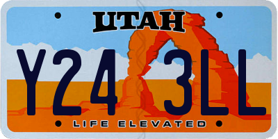 UT license plate Y243LL