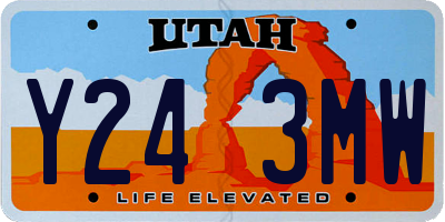 UT license plate Y243MW