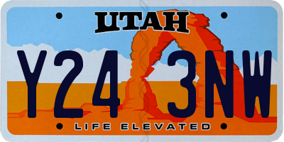 UT license plate Y243NW