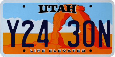UT license plate Y243ON