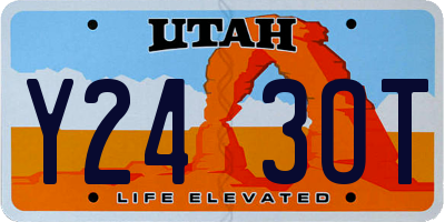 UT license plate Y243OT