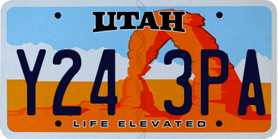 UT license plate Y243PA