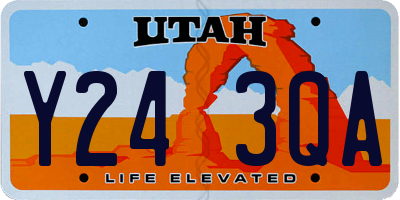 UT license plate Y243QA
