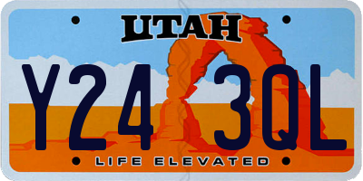 UT license plate Y243QL