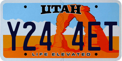 UT license plate Y244ET