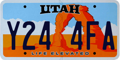 UT license plate Y244FA