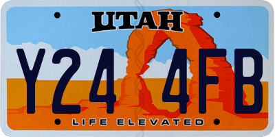UT license plate Y244FB