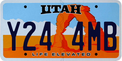UT license plate Y244MB