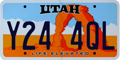 UT license plate Y244QL