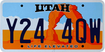UT license plate Y244QW
