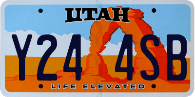 UT license plate Y244SB