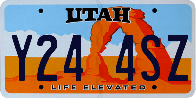 UT license plate Y244SZ