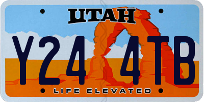 UT license plate Y244TB