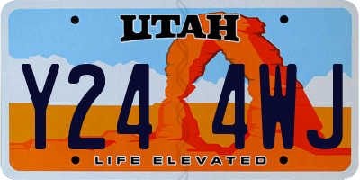 UT license plate Y244WJ