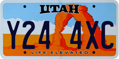 UT license plate Y244XC