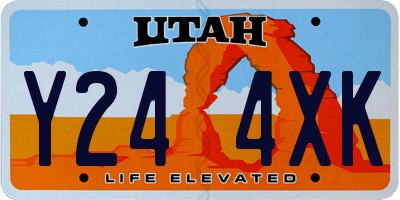 UT license plate Y244XK