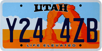 UT license plate Y244ZB