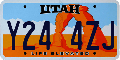UT license plate Y244ZJ