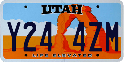 UT license plate Y244ZM