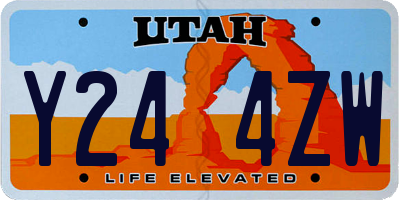 UT license plate Y244ZW