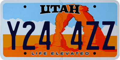 UT license plate Y244ZZ