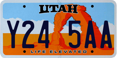 UT license plate Y245AA