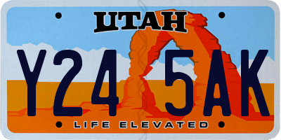 UT license plate Y245AK