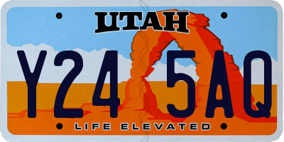 UT license plate Y245AQ