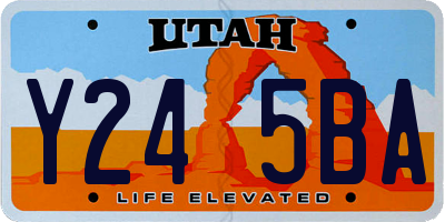 UT license plate Y245BA