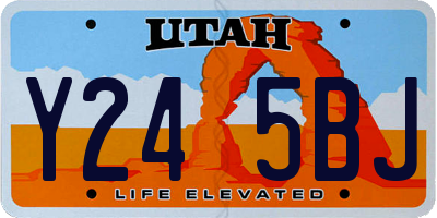 UT license plate Y245BJ